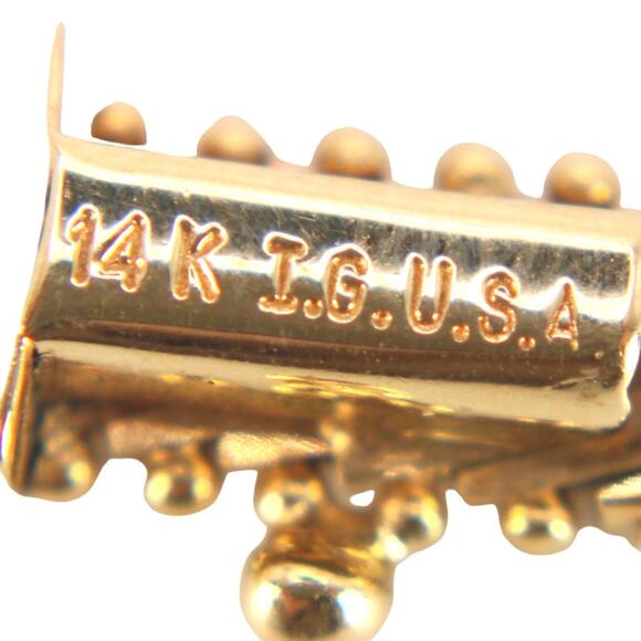 Vintage Imperial 14k Yellow Gold Mesh Chevron Pattern Link Bracelet 6.25" - Picture 7 of 7